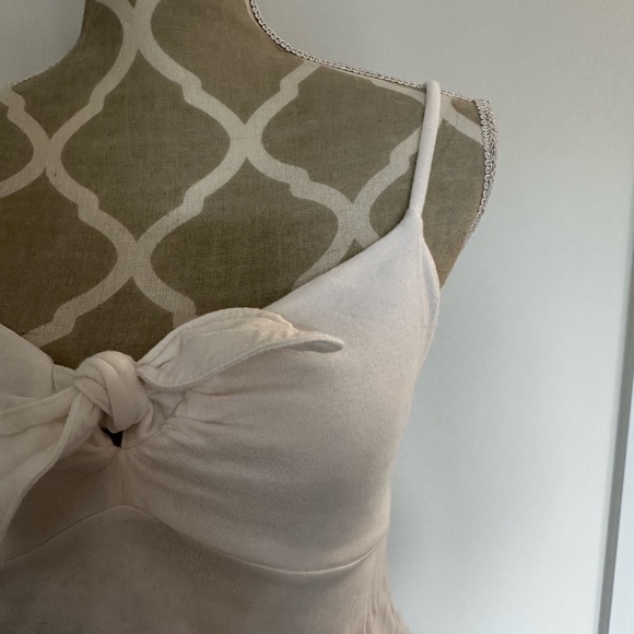 White bow detail summer tank top - Picture 2 of 4